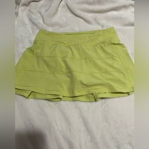 Size four, Lululemon, neon green/yellow skirt